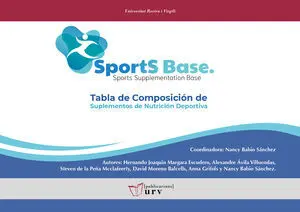 SPORTSBASE. TABLA DE COMPOSICIÓN DE SUPLEMENTOS DE NUTRICIÓN DEPORTIVA