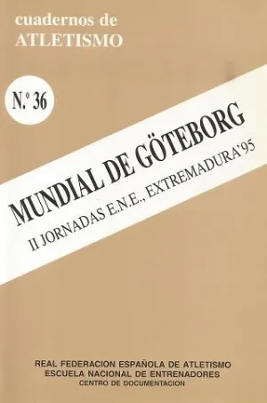 CUADERNO DE ATLETISMO Nº 36 MUNDIAL DE GOTEBORG