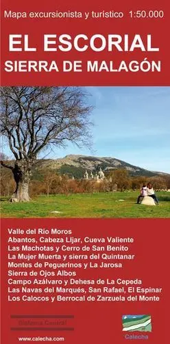 EL ESCORIAL- SIERRA DE MALAGÓN. MAPA EXCURSIONISTA Y TURÍSTICO 1:50.000